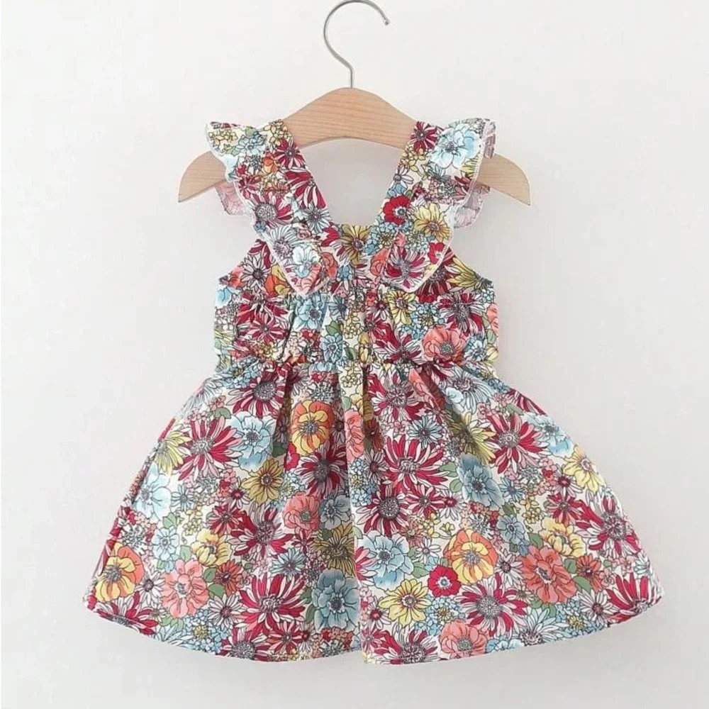 Floral Baby Dress with Matching Bag
